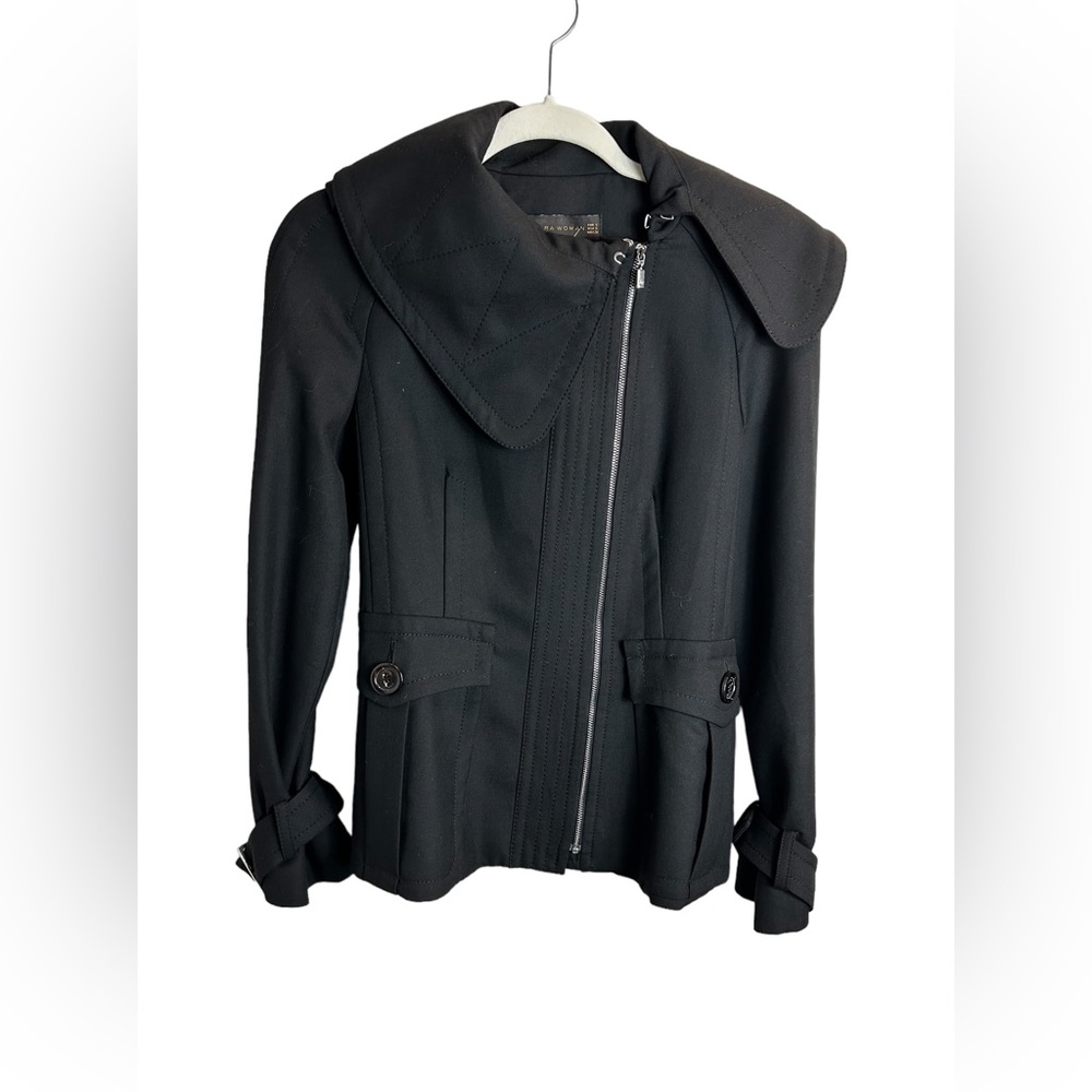 Zara Jackets & Coats | Zara Asymmetrical Black Jacket. Color: Black
